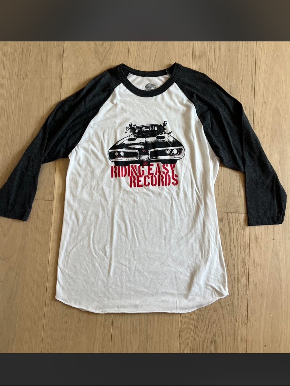 Black & White Raglan Baseball Tee